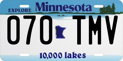 MN license plate 070TMV