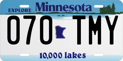 MN license plate 070TMY