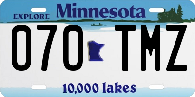 MN license plate 070TMZ