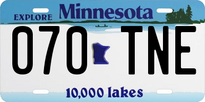 MN license plate 070TNE
