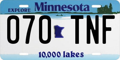 MN license plate 070TNF