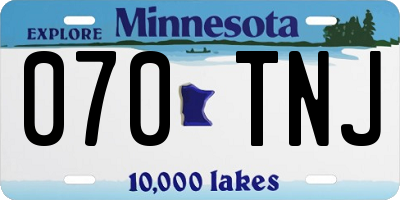 MN license plate 070TNJ