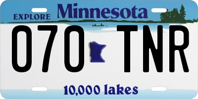 MN license plate 070TNR