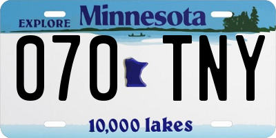 MN license plate 070TNY