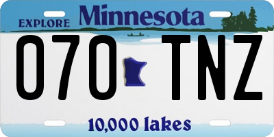 MN license plate 070TNZ