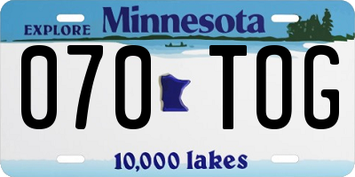 MN license plate 070TOG