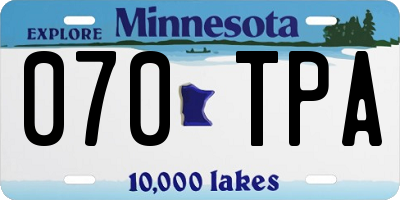 MN license plate 070TPA