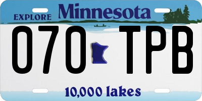 MN license plate 070TPB