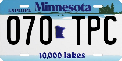 MN license plate 070TPC