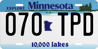 MN license plate 070TPD