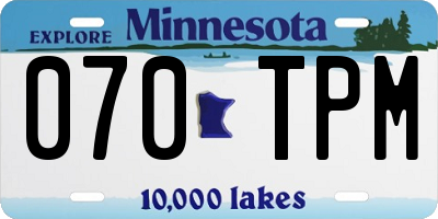 MN license plate 070TPM