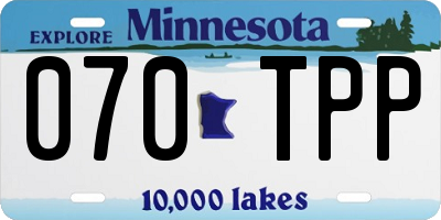MN license plate 070TPP