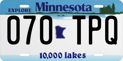MN license plate 070TPQ