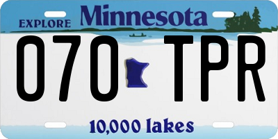 MN license plate 070TPR