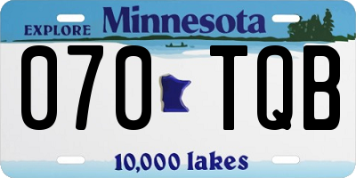 MN license plate 070TQB