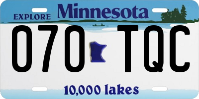 MN license plate 070TQC