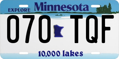 MN license plate 070TQF