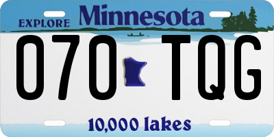 MN license plate 070TQG