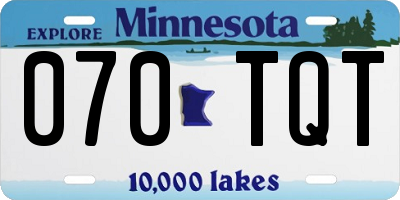 MN license plate 070TQT