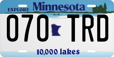 MN license plate 070TRD