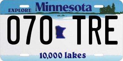 MN license plate 070TRE