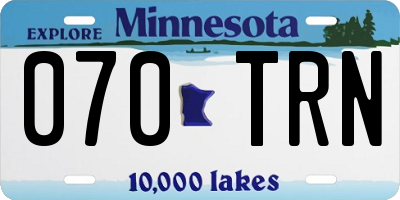 MN license plate 070TRN