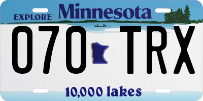 MN license plate 070TRX
