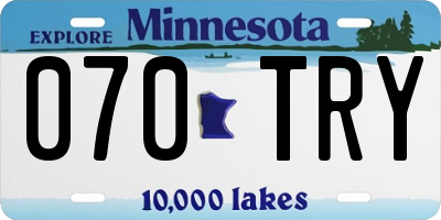 MN license plate 070TRY