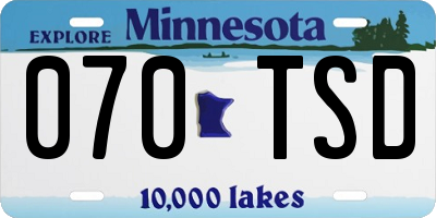 MN license plate 070TSD
