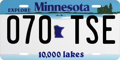 MN license plate 070TSE