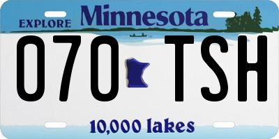 MN license plate 070TSH
