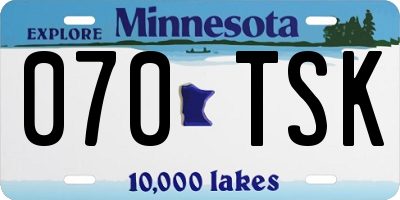 MN license plate 070TSK