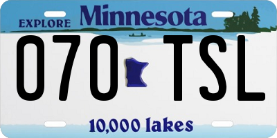 MN license plate 070TSL