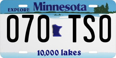 MN license plate 070TSO