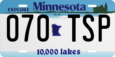 MN license plate 070TSP