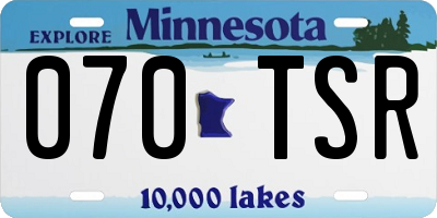 MN license plate 070TSR