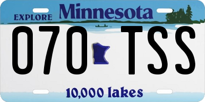 MN license plate 070TSS