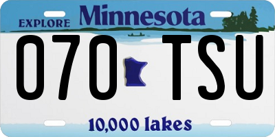 MN license plate 070TSU