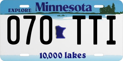 MN license plate 070TTI