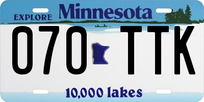 MN license plate 070TTK