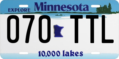 MN license plate 070TTL