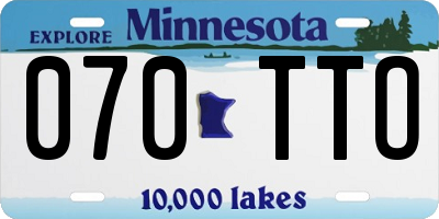 MN license plate 070TTO