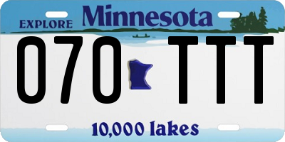 MN license plate 070TTT