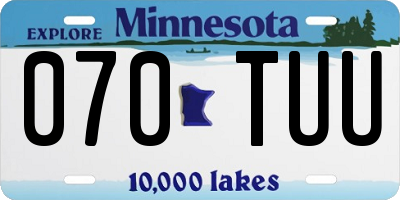 MN license plate 070TUU