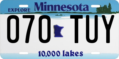 MN license plate 070TUY