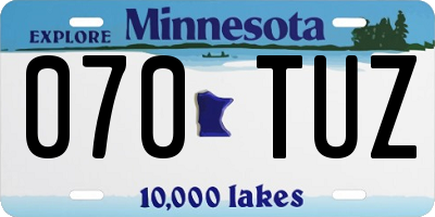 MN license plate 070TUZ