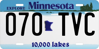 MN license plate 070TVC