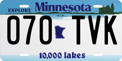 MN license plate 070TVK