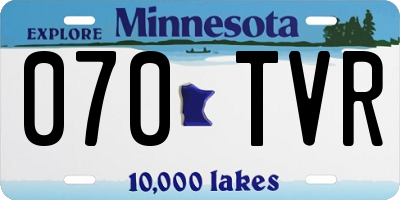MN license plate 070TVR
