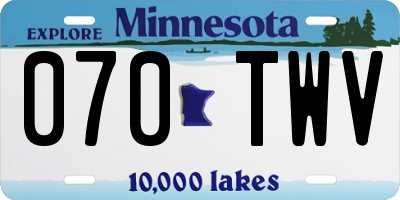 MN license plate 070TWV